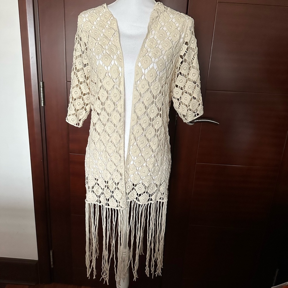 Raj crochet cover up or cardigan nwt - Picture 4 of 11
